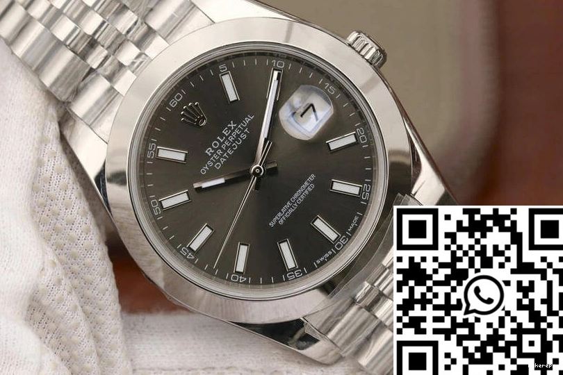 EW M126300-0008 Factory Datejust Grey Rolex Dial 0127